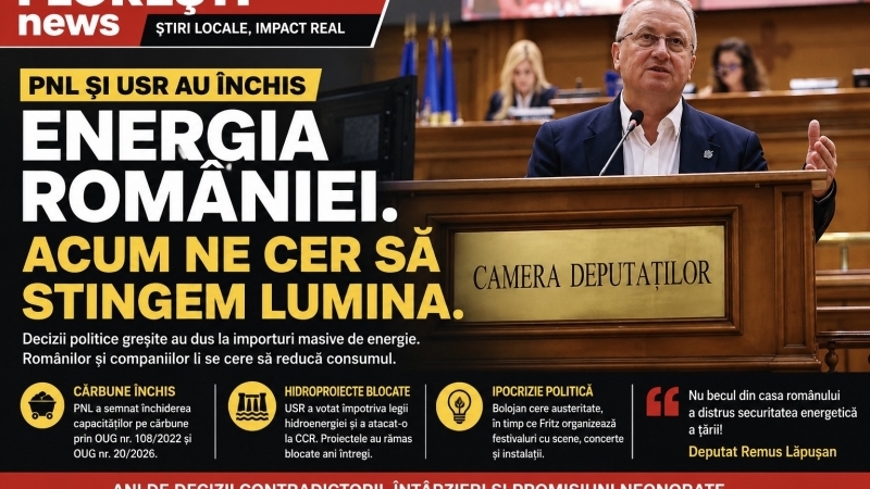 Deputatul Remus Lăpușan: „România nu poate avea securitate energetică închizând ceea ce produce și importând ceea ce consumă”