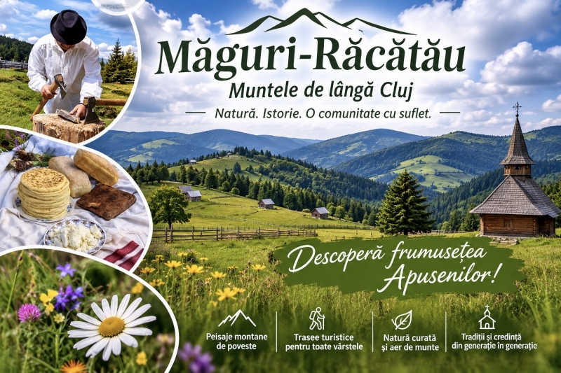 Măguri-Răcătău, muntele de lângă Cluj. Natură, istorie și o comunitate care păstrează spiritul Apusenilor