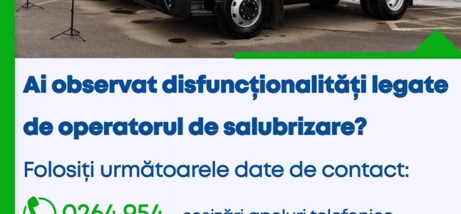 ALIN TIȘE | Operatorul de salubrizare este acum la început de contract pe Lotul 1 (Cluj-Napoca, comunele arondate, și zona Huedin cu comunele arondate)