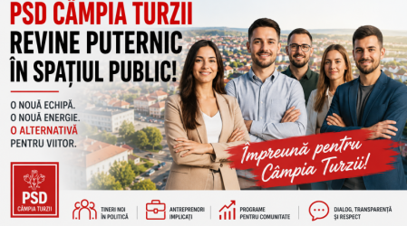 PSD Câmpia Turzii revine în prim-plan, o nouă generație, o nouă energie, o alternativă pentru viitor