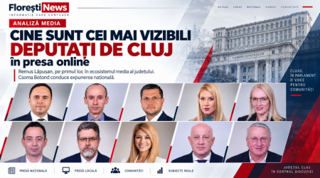Cine sunt cei mai vizibili deputați de Cluj în presa online? Remus Lăpușan, pe primul loc în ecosistemul media al județului